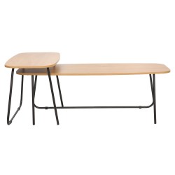 Diivanilaud DUO 2tk 120x48xH40cm, 75x40xH48cm, saar must