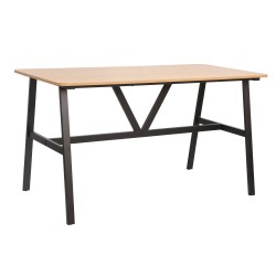 Dining table SVEA 140x70xH76cm, ash black