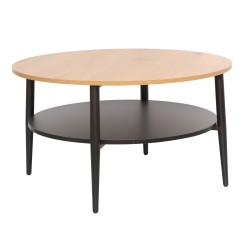 Coffee table HECTOR 80x80xH45cm, ash black