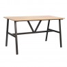 Dining table SVEA 140x70xH76cm, ash black