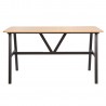 Dining table SVEA 140x70xH76cm, ash black