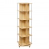 Bookshelf FERDIE swivel 45x45xH176cm, ash black