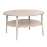 Coffee table LESTER 80x80xH45cm, light wood beige