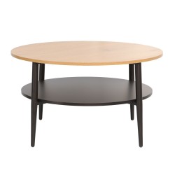 Coffee table HECTOR 80x80xH45cm, ash black