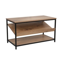 Shoe rack DIMITRA 80x40xH45cm, rustic black