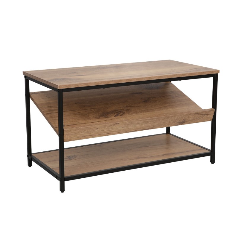 Shoe rack DIMITRA 80x40xH45cm, rustic black