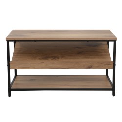 Shoe rack DIMITRA 80x40xH45cm, rustic black