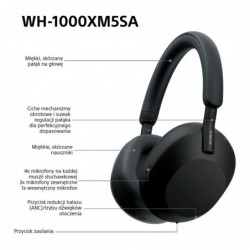 SONY WH-1000XM5SA BLACK WIRELESS HEADPHONES