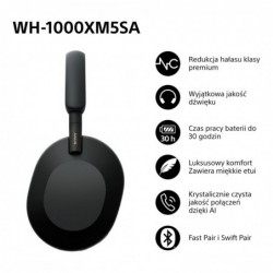 SONY WH-1000XM5SA BLACK WIRELESS HEADPHONES