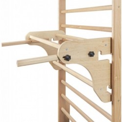 Wooden horizontal bar for Swedish ladder
