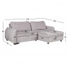 Corner sofa bed CLOUD light grey
