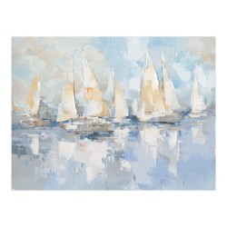 Oil painting 120x90cm, sailboats at sea