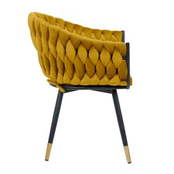 Chair FLORA golden yellow