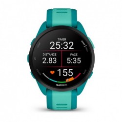 Garmin Forerunner 165 Music 3.05 cm (1.2") AMOLED 43 mm Digital 390 x 390 pixels Touchscreen Turquoise GPS (satellite)