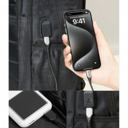 Plecak wodoodporny na laptopa Vention KRK 20l z portem USB i blokadą antykradzieżową czarny