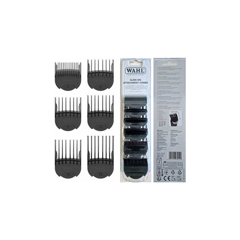 WAHL Attachment Comb Set (3/6/9/12/18/25 mm), 6 pcs 1802-7200