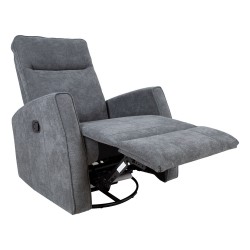 Tugitool EDDY manuaalne recliner, pöörlev ja kiikuv, hall