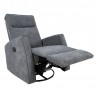 Recliner armchair EDDY rotating and swinging, grey