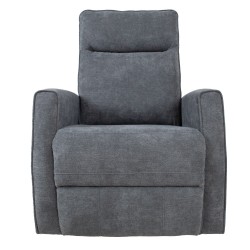 Recliner armchair EDDY rotating and swinging, grey