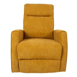 Recliner armchair EDDY rotating and swinging, yellow