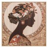 Wood wall art 80x80cm, lady-1
