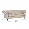 Sofa HOLMES 3-seater, beige