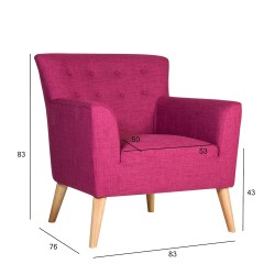 Tugitool MOVIE 83x76xH83cm, fuksia