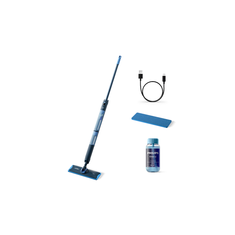 Philips Electric Mop XV5113/01 OneUp 5000 Series Cordless operating Operating time (max) 70 min Blue/Black
