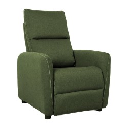 Recliner armchair ZAC with push back mechanism, green