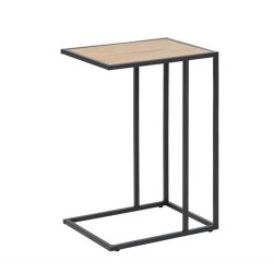 Столик вспомогательный SEAFORD 43x35xH63см, cтолешница  мебельная пластина с ламинированным покрытием, цвет  дуб