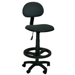 Высокий рабочий стул BIELLA 43x38xH98-110cм, сиденье  ткань, цвет  серый