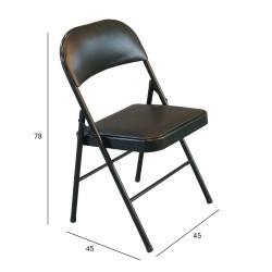 Folding chair PIKNIK black PU