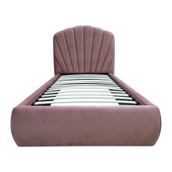 Bed EVA 90x200cm, old pink velvet