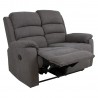 Recliner sofa MANUEL 2-seater, grey