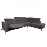 Corner sofa MERCADO RC recliner, grey