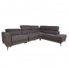 Corner sofa MERCADO RC recliner, grey