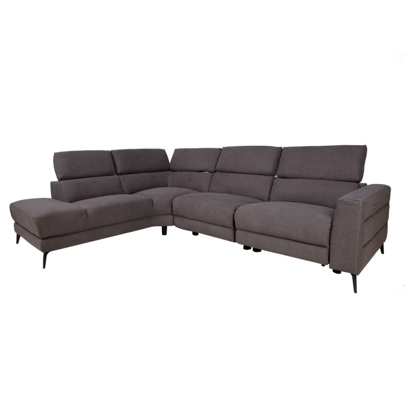 Corner sofa MERCADO LC recliner, grey