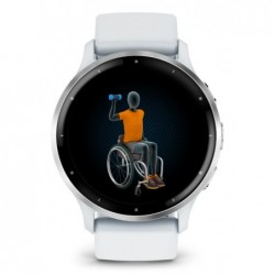 Garmin Venu 3 3.56 cm (1.4") AMOLED 45 mm Digital 454 x 454 pixels Touchscreen Silver, White Wi-Fi GPS (satellite)