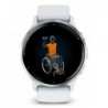 Garmin Venu 3 3.56 cm (1.4") AMOLED 45 mm Digital 454 x 454 pixels Touchscreen Silver, White Wi-Fi GPS (satellite)