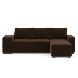 Угловой диван-кровать ELTON коричневый