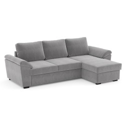 Corner sofa bed HUDSON light grey