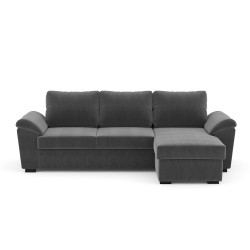 Corner sofa bed HUDSON dark grey
