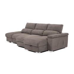 Corner sofa bed SIDNEY brown