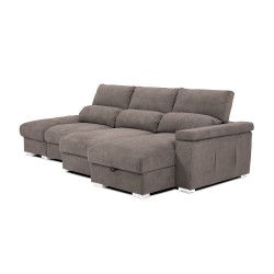 Угловой диван-кровать SIDNEY коричневый