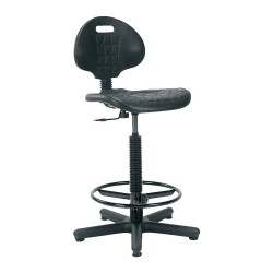 Высокий рабочий стул NARGO 71x71xH89-120cм, сиденье и спинка  пластик, цвет  чёрный