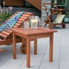 Side table BORDEAUX, 50x50xH50cm, wood  meranti, finishing  oiled