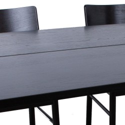 Söögilauakomplekt ODENSE 6-tooliga (18125) must