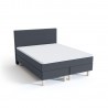 Continental bed HARMONY 160x200xH54cm, with headboard and topper, dark grey