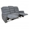 Recliner sofa MANUEL 3-seater, grey