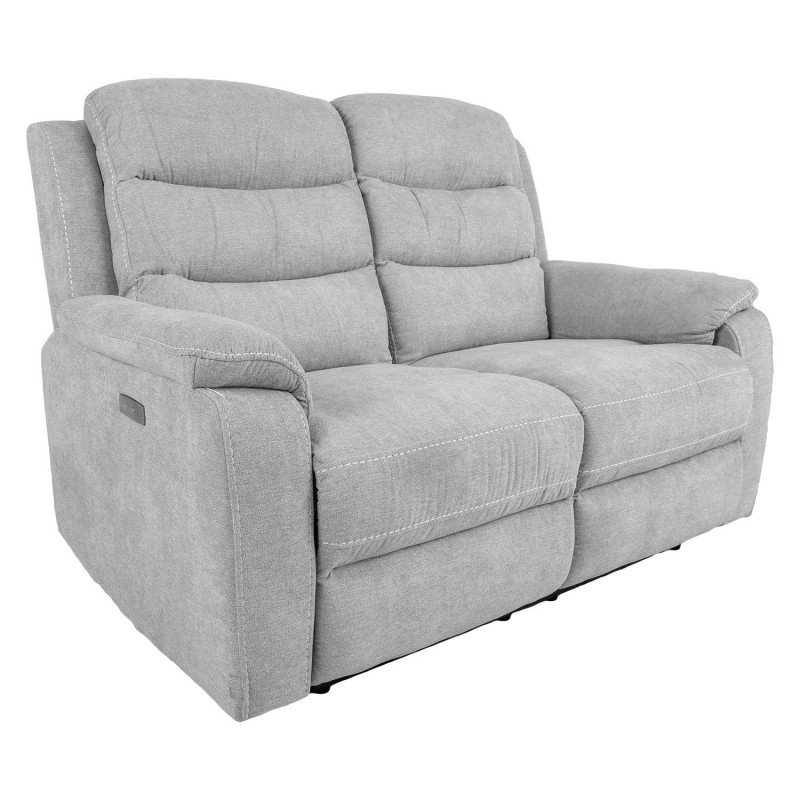 Recliner sofa MIMI 2-seater, light grey